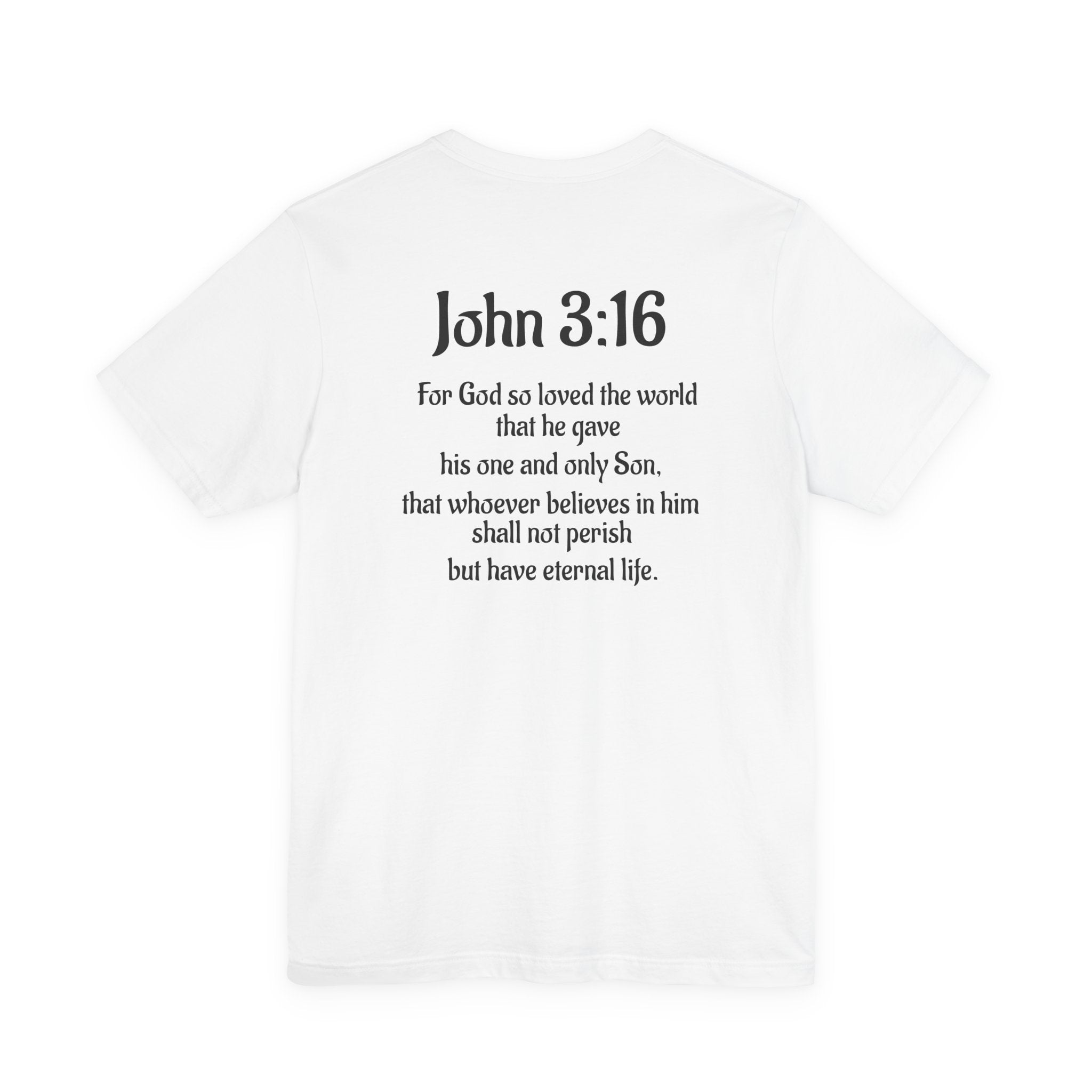 Faith-Inspired Unisex Short Sleeve Tee with John 3:16