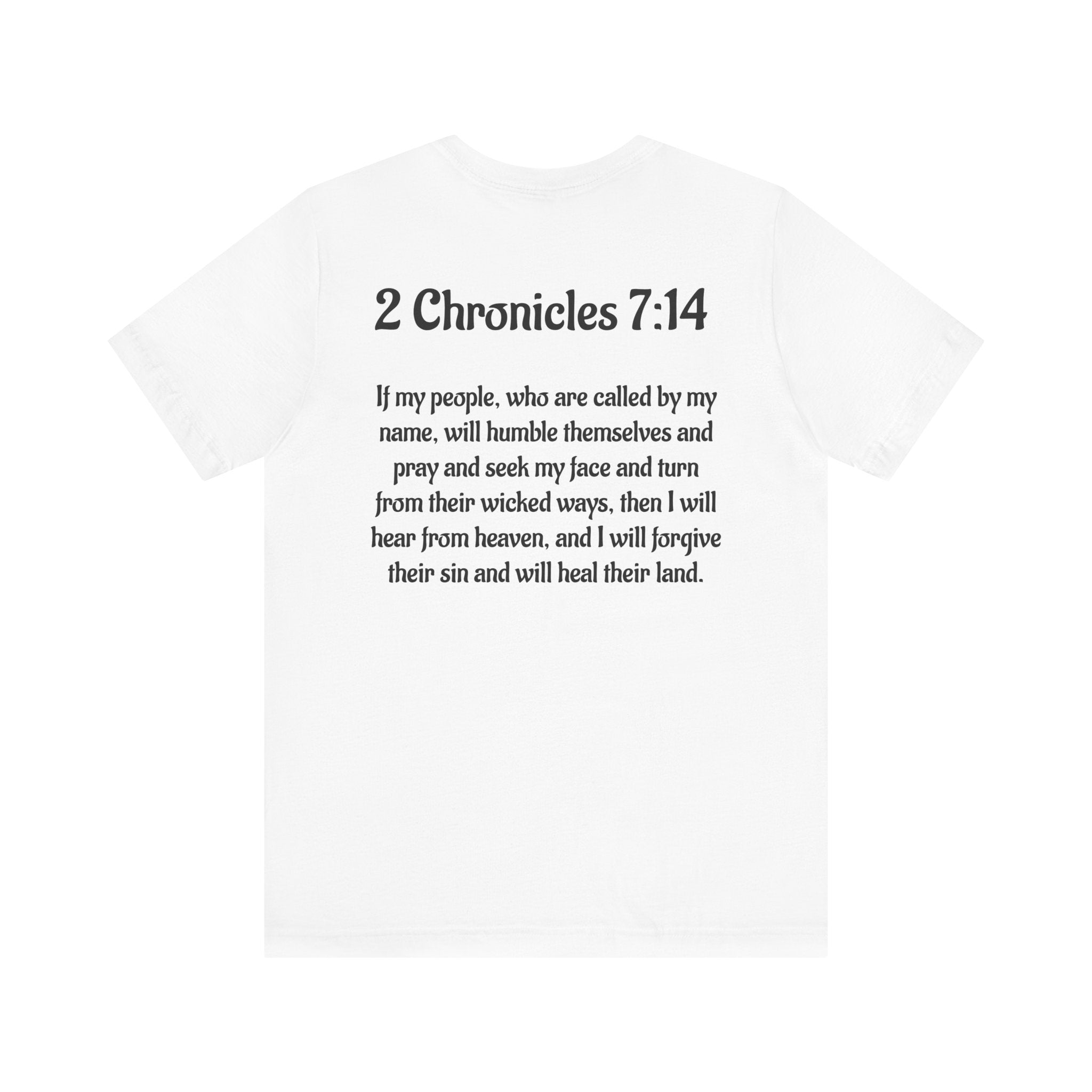 Faith-Inspired Unisex Jersey Tee - 2 Chronicles 7:14
