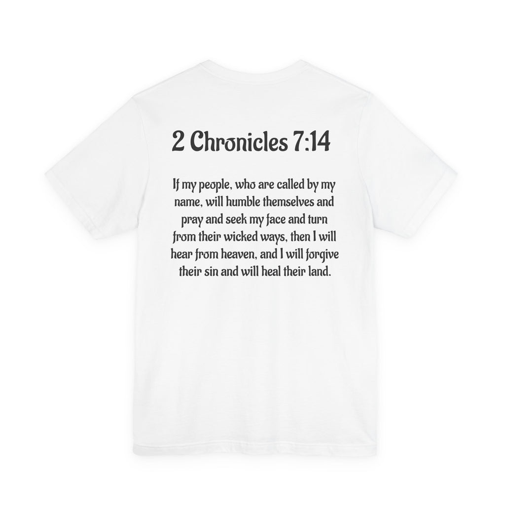 Faith-Inspired Unisex Jersey Tee - 2 Chronicles 7:14